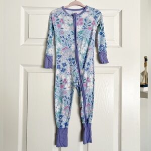 Little Sleepies Winter Floral Magical Meadows Zippy 12-18 Months